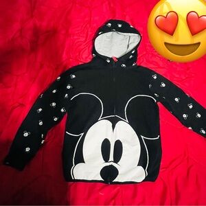Disney Kids Black and White Mickey Mouse Hoodie